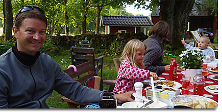 family using Mosquito Magnet® trap